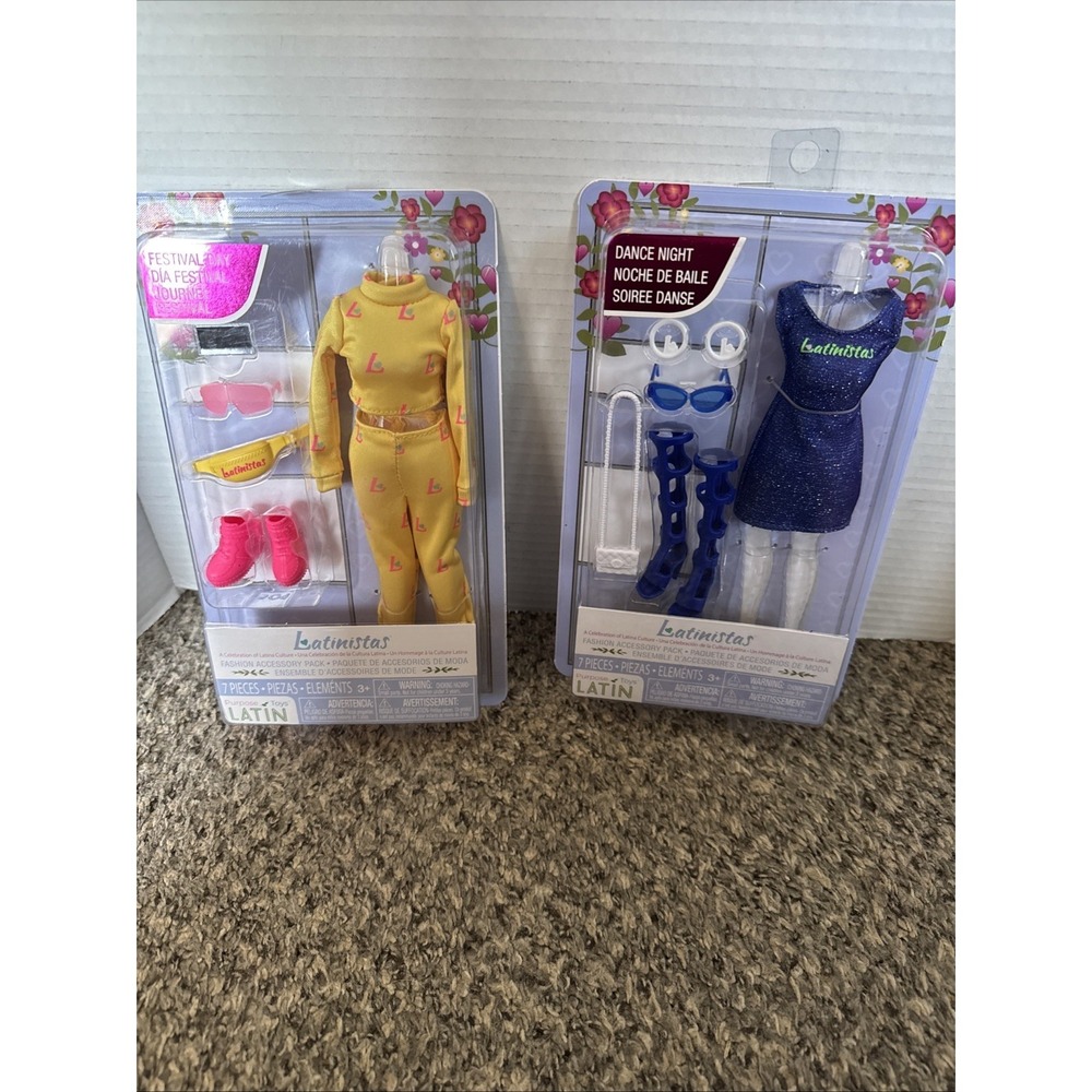 New Latinistas Fashion Pack Festival Day DANCE NIGHT LOT OF 2 PACKS